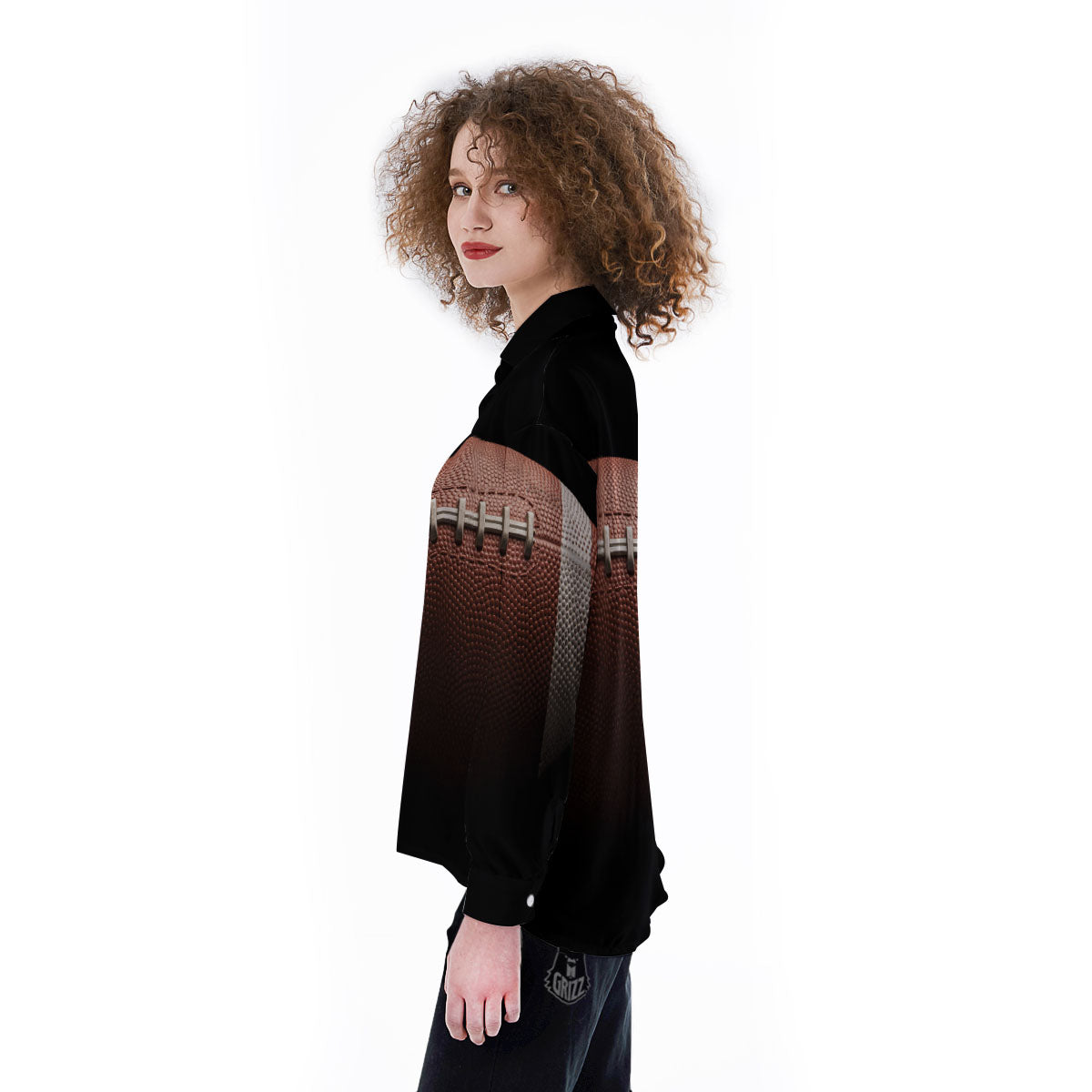 American Football Print Ball Women's Long Sleeve Shirts-grizzshop
