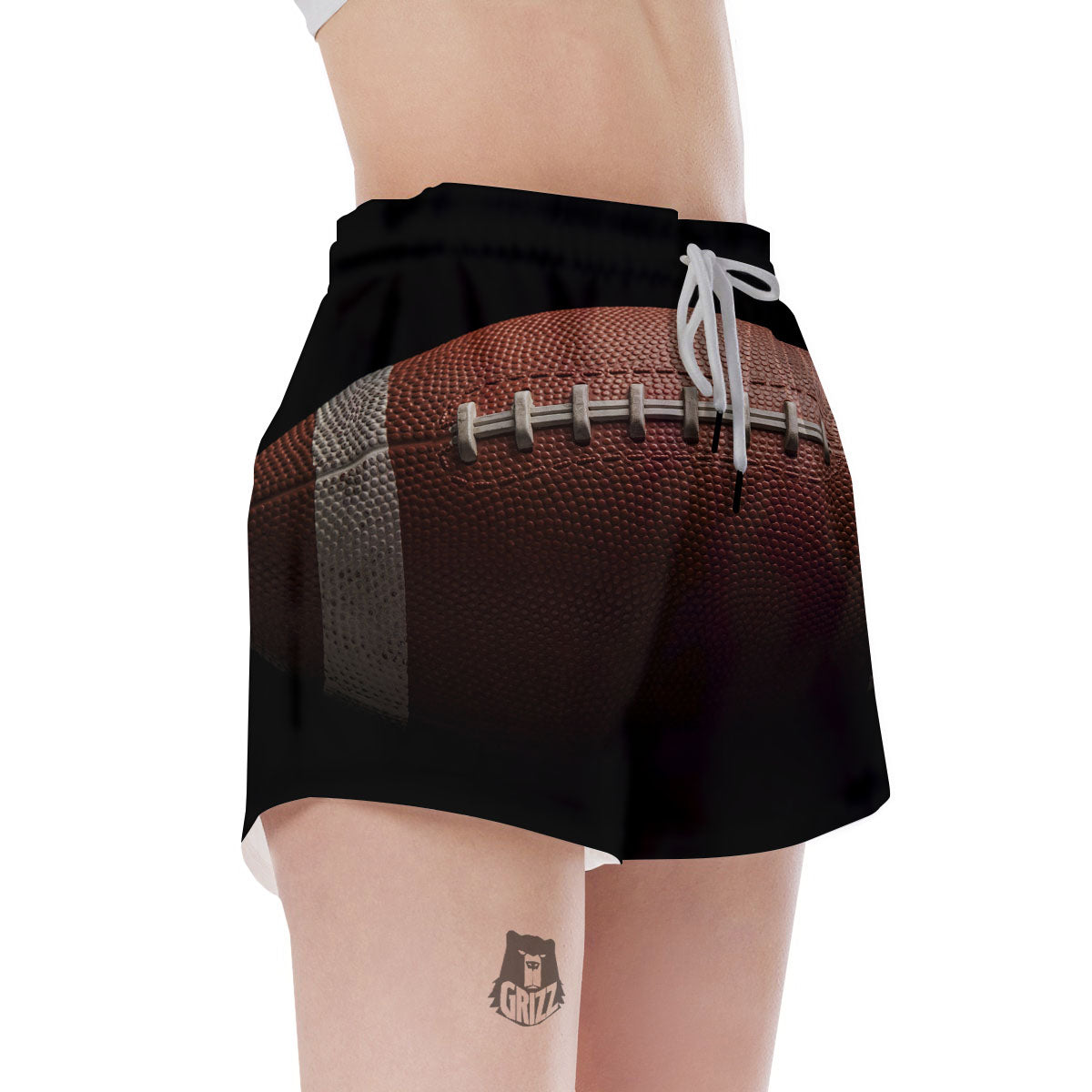 American Football Print Ball Women's Shorts-grizzshop