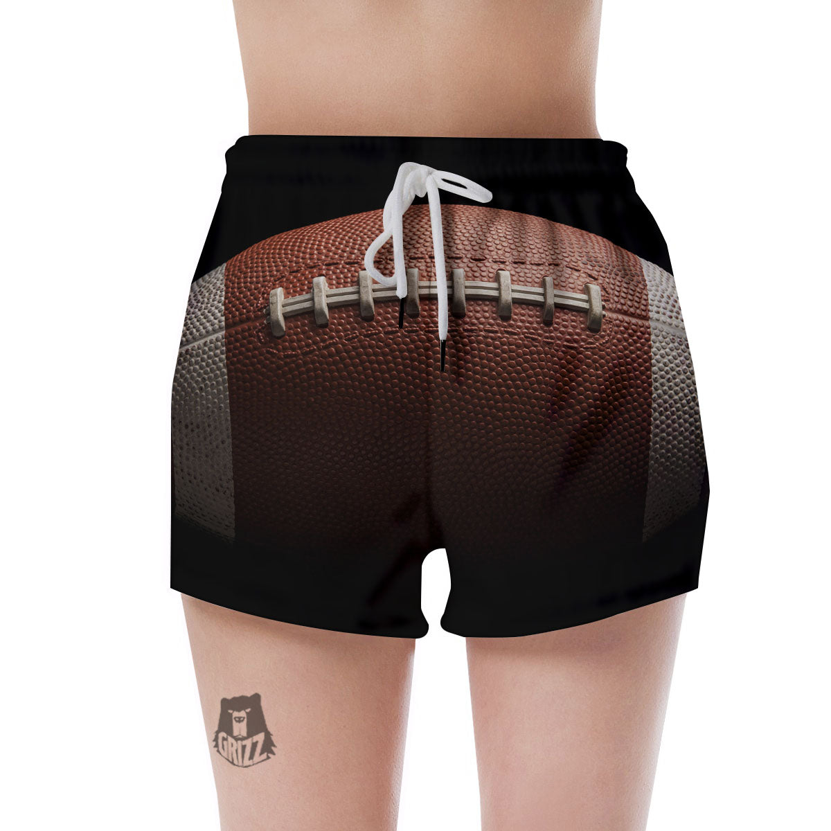 American Football Print Ball Women's Shorts-grizzshop