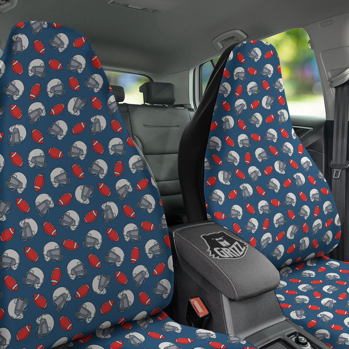 American Football Print Pattern Car Seat Covers-grizzshop