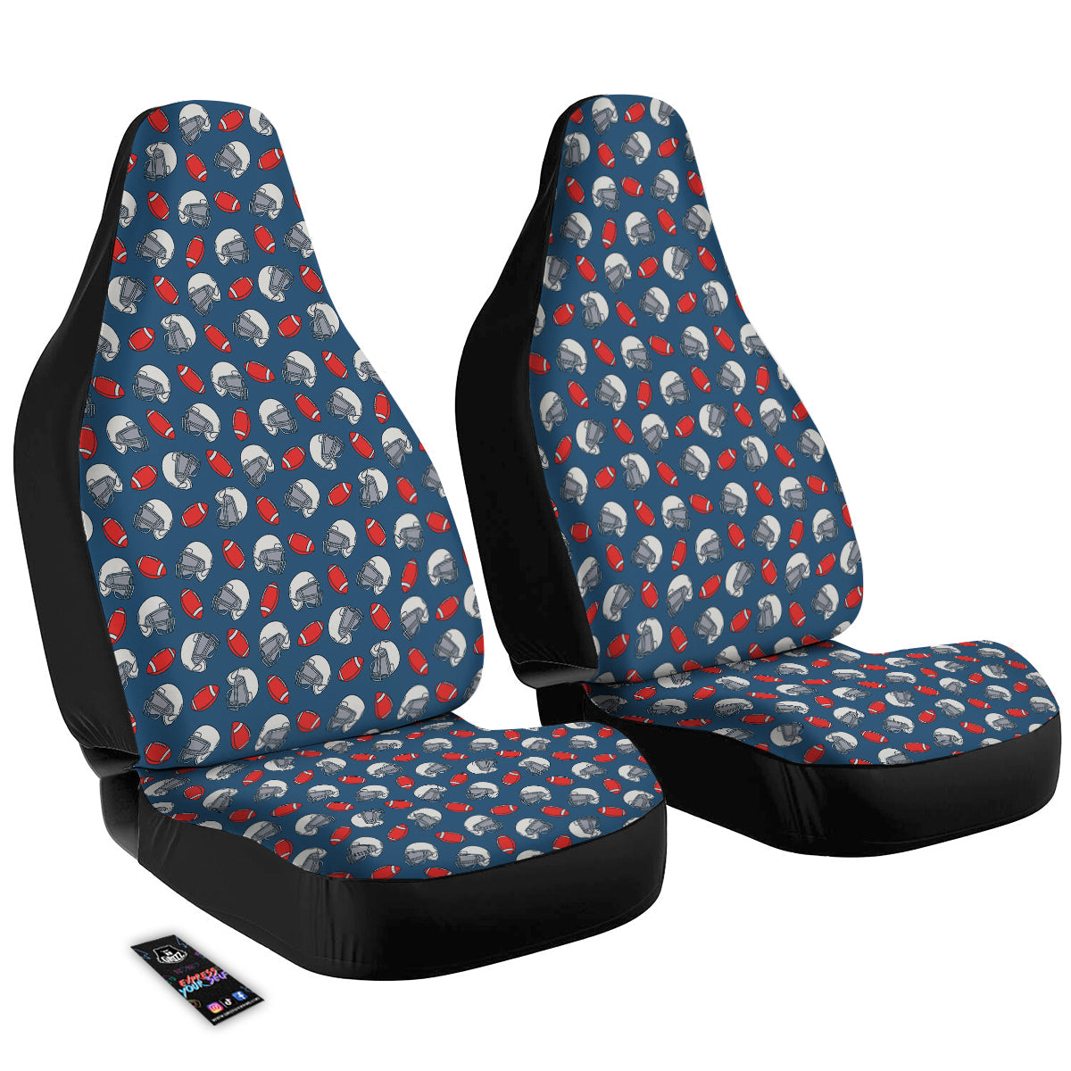 American Football Print Pattern Car Seat Covers-grizzshop