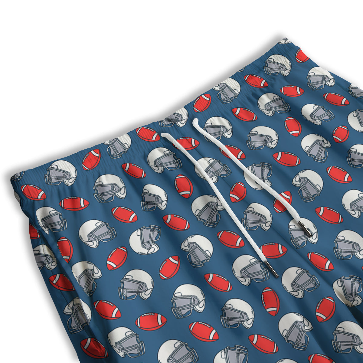 American Football Print Pattern Men's Athletic Shorts