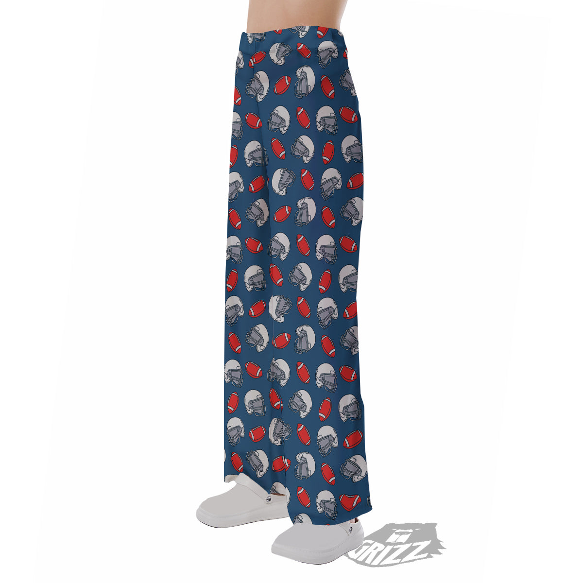 American Football Print Pattern Pajama Pants-grizzshop