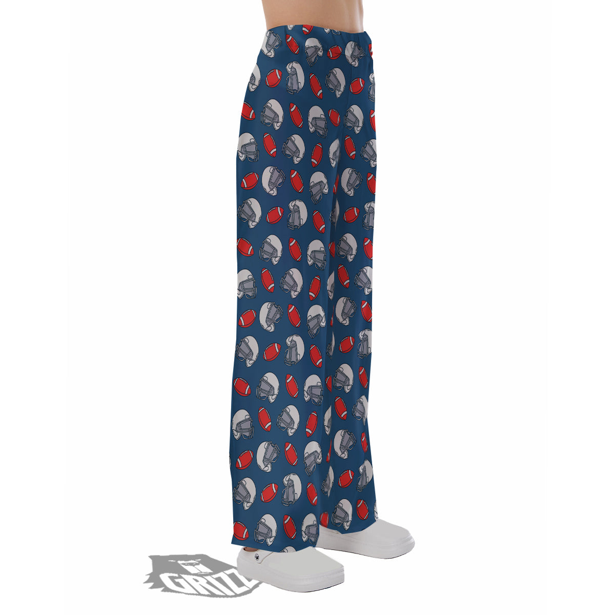 American Football Print Pattern Pajama Pants-grizzshop