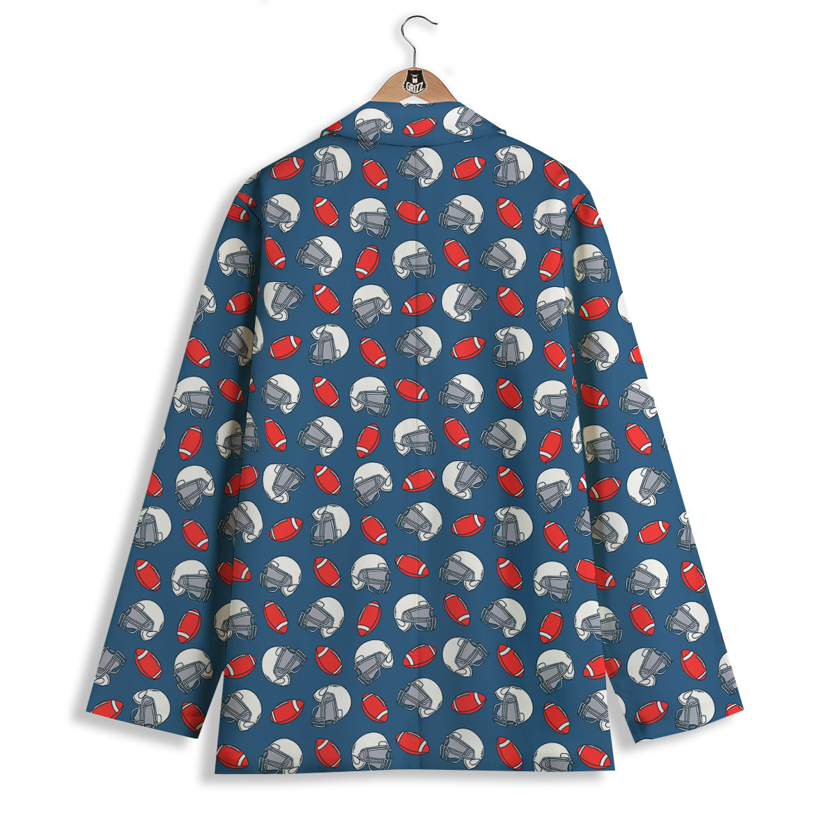 American Football Print Pattern Women's Blazer-grizzshop