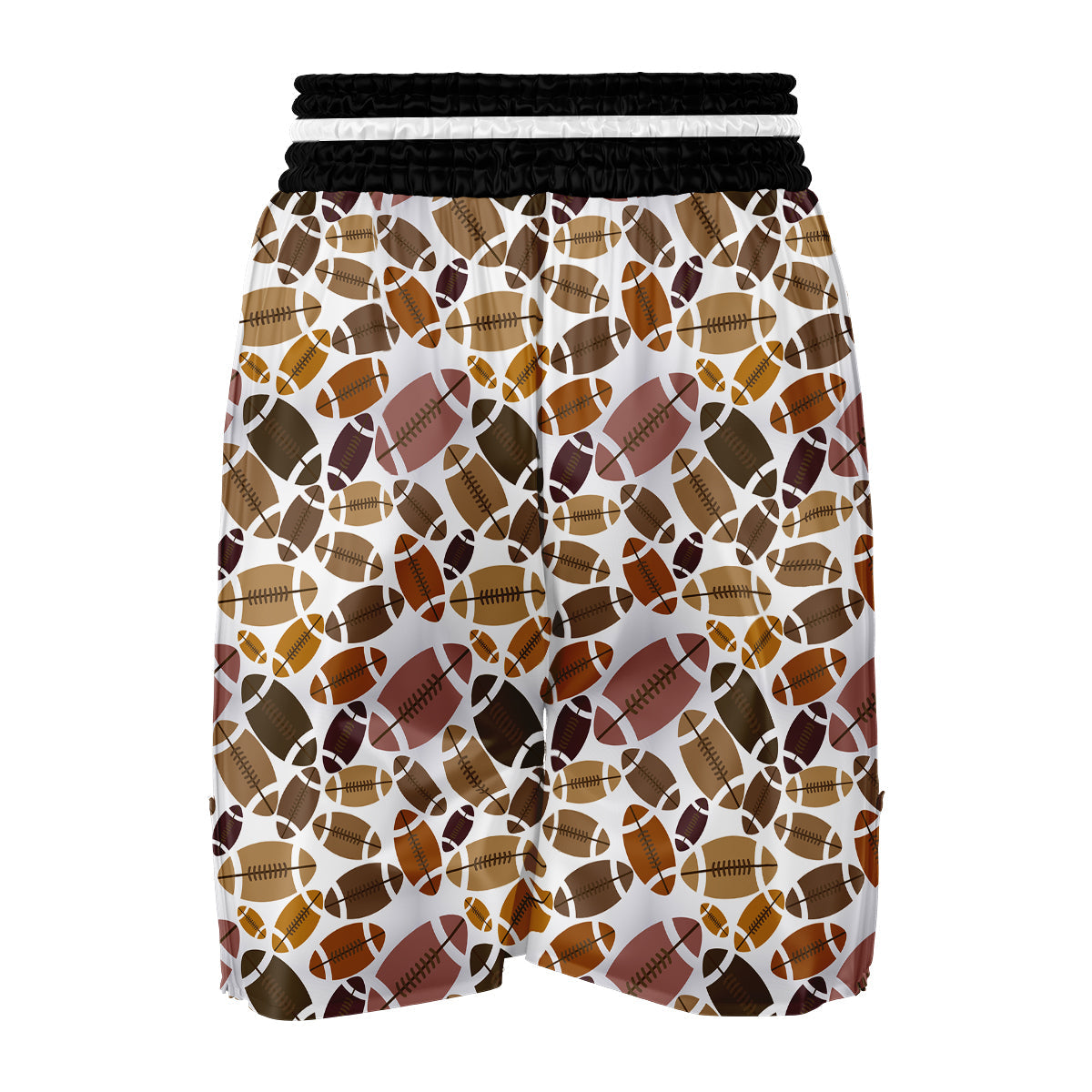 American Football Rugby Ball Pattern Print Boxing Shorts-grizzshop