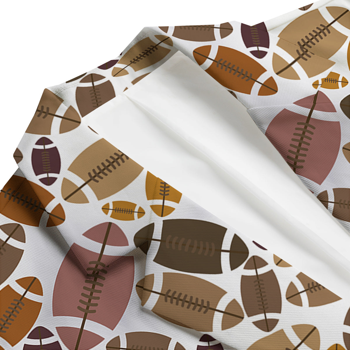 American Football Rugby Ball Pattern Print Men's Blazer-grizzshop