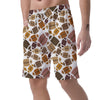 American Football Rugby Ball Pattern Print Men's Shorts-grizzshop