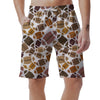 American Football Rugby Ball Pattern Print Men's Shorts-grizzshop