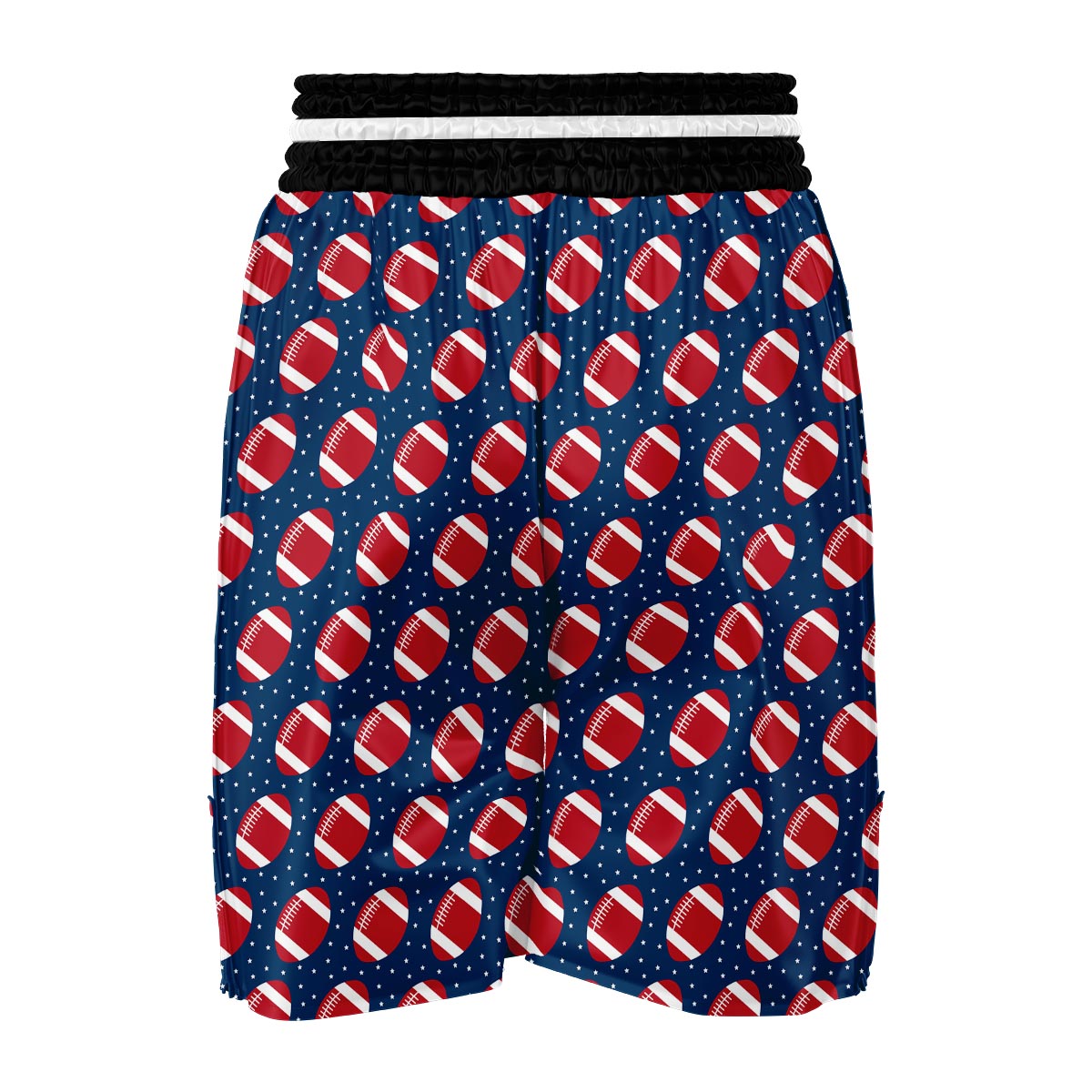 American Football Rugby Ball Print Pattern Boxing Shorts-grizzshop