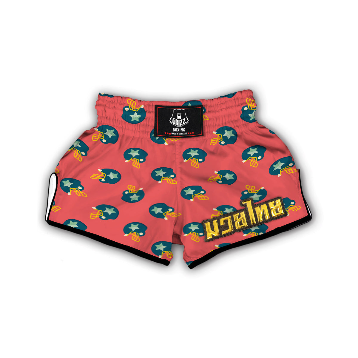 American Football Star Pattern Print Muay Thai Boxing Shorts-grizzshop