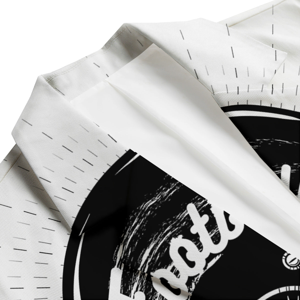 American Football White And Black Print Men's Blazer-grizzshop