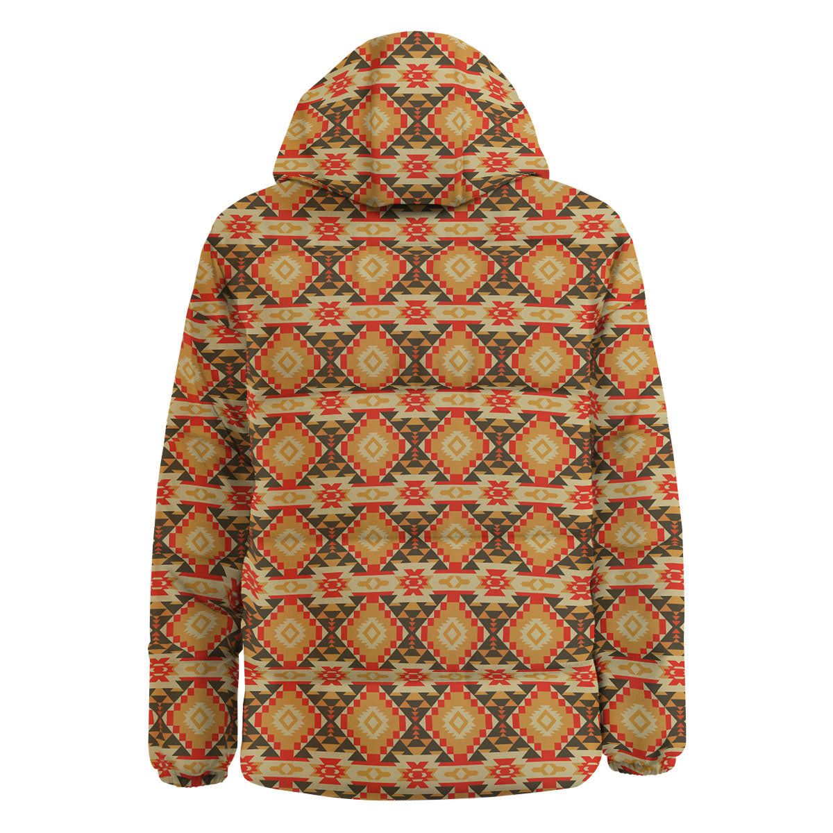 American Geometric Native Print Pattern Down Jacket-grizzshop