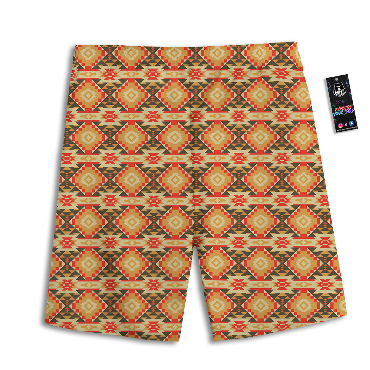 Anchor Nautical Print Pattern Men's Athletic Shorts