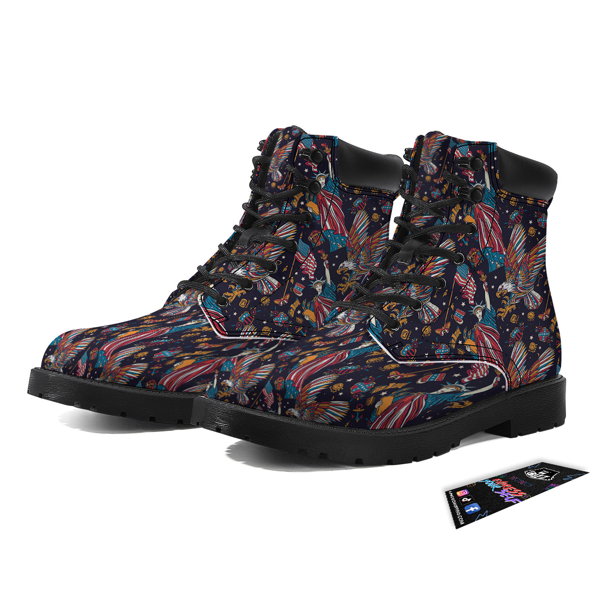 American Independence Day Print Pattern Boots-grizzshop