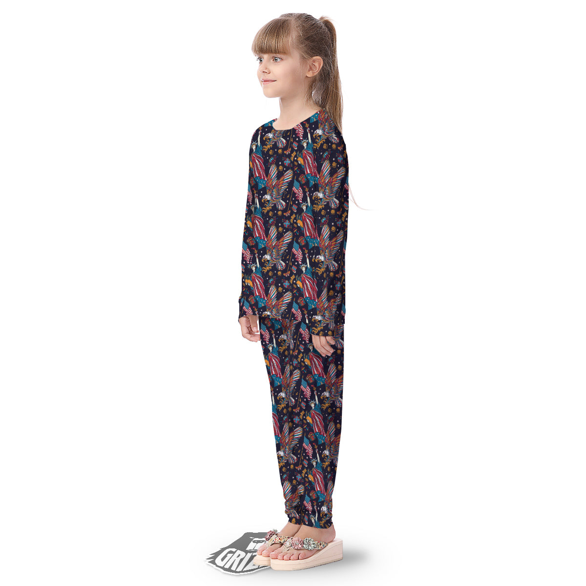American Independence Day Print Pattern Kid's Pajamas-grizzshop