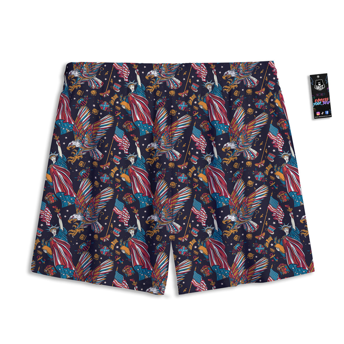 Baby Bear Cartoon Cute Print Pattern Mesh Shorts