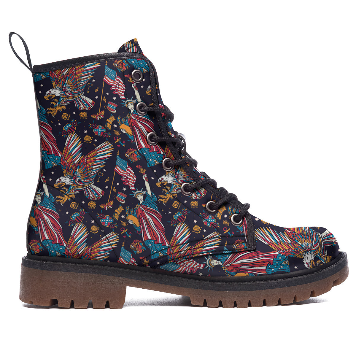 American Independence Day Print Pattern Work Boots-grizzshop