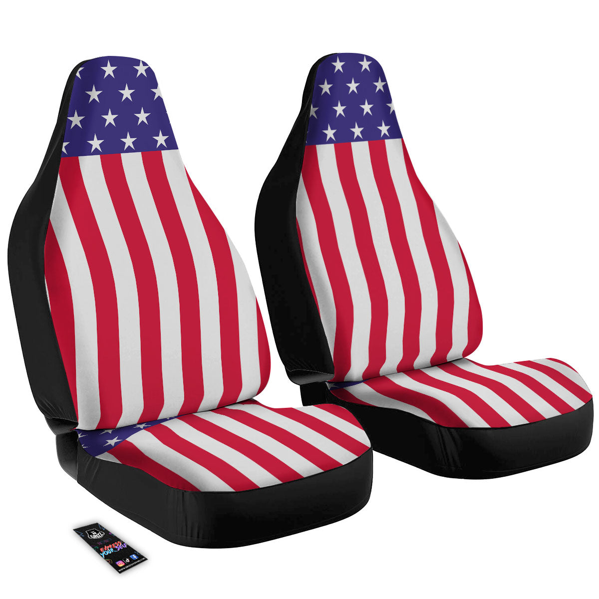 American Military Flag Print Car Seat Covers-grizzshop