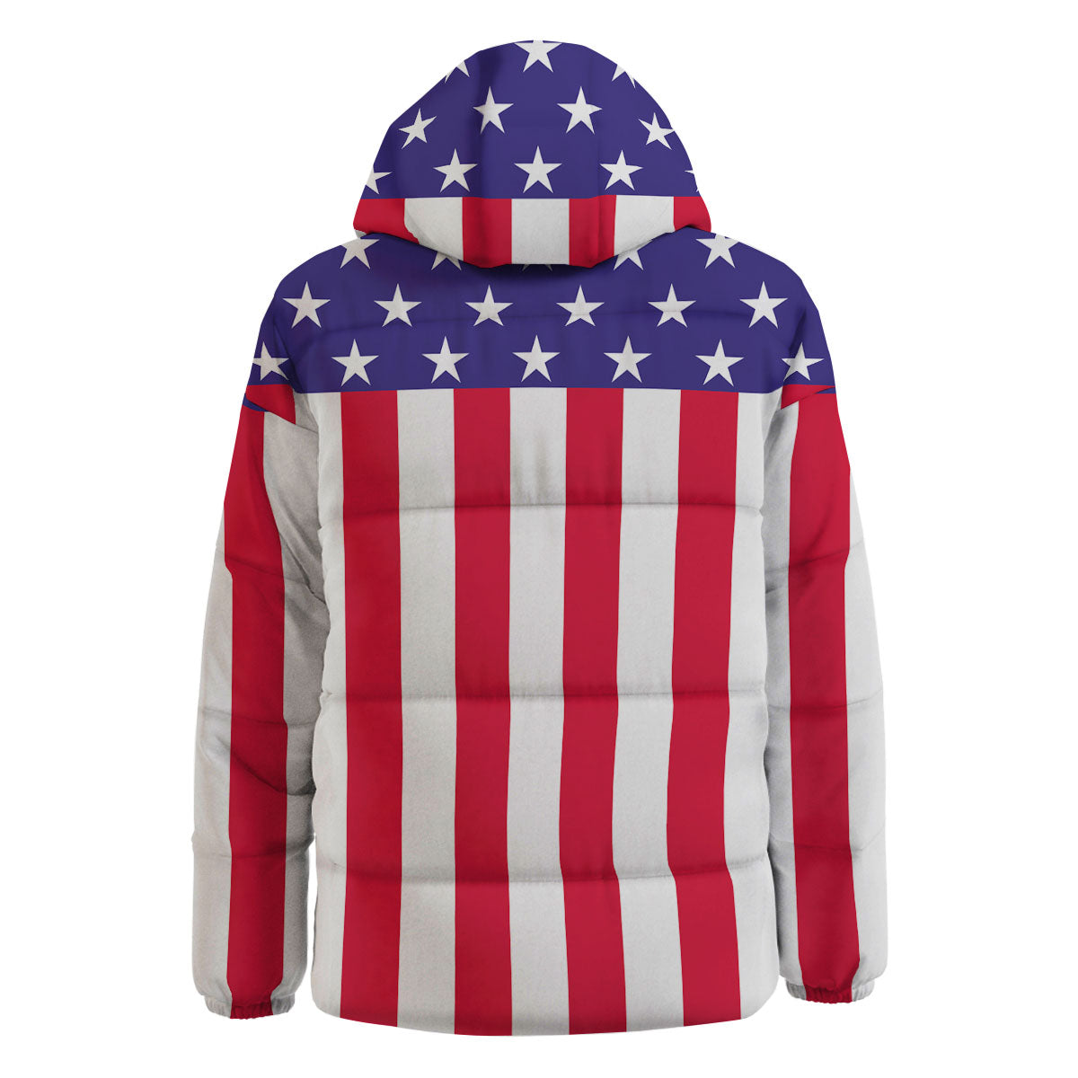 American Military Flag Print Down Jacket-grizzshop