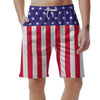 American Military Flag Print Men's Shorts-grizzshop