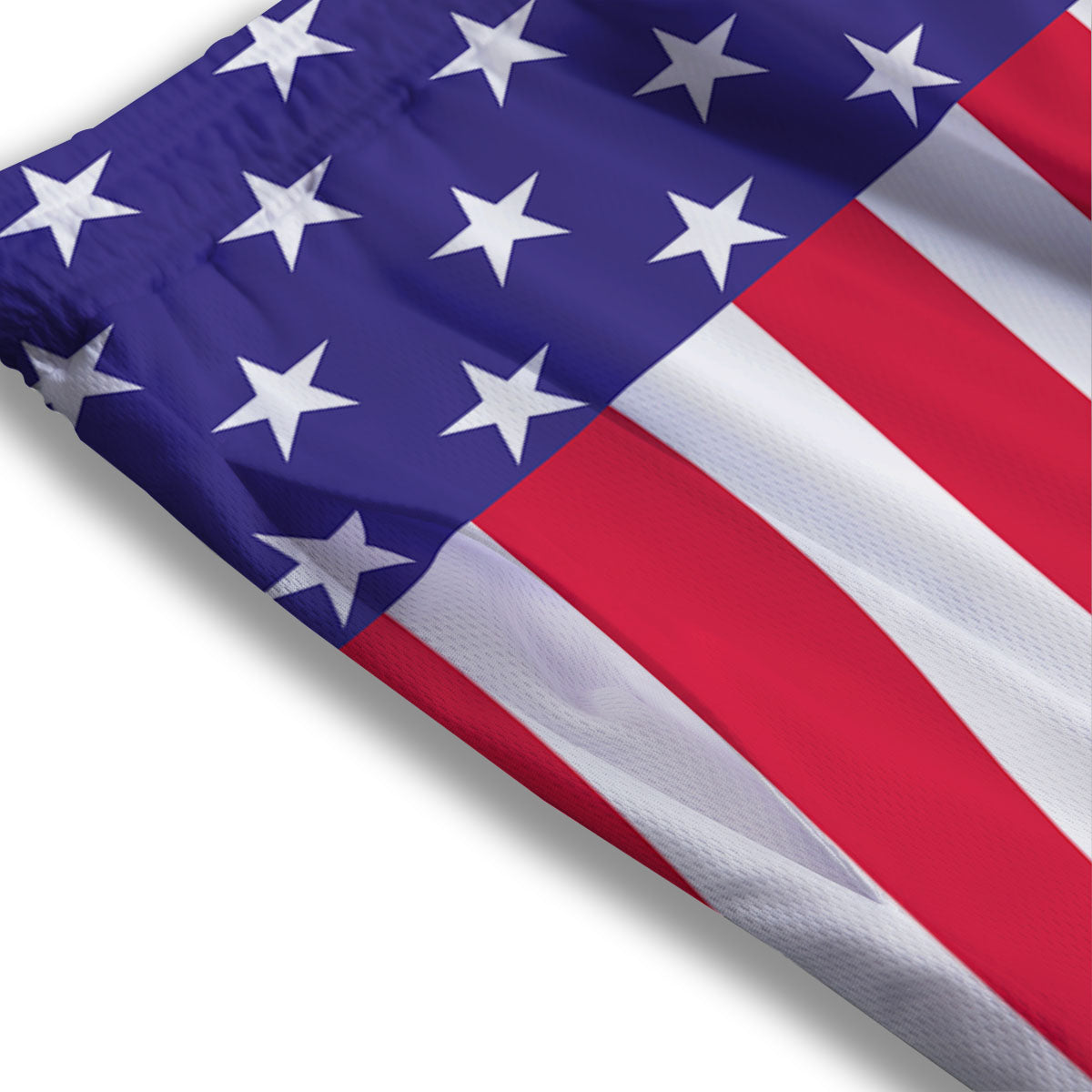 American Military Flag Print Mesh Shorts