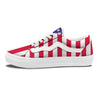 American Military Flag Print Skate Shoes-grizzshop