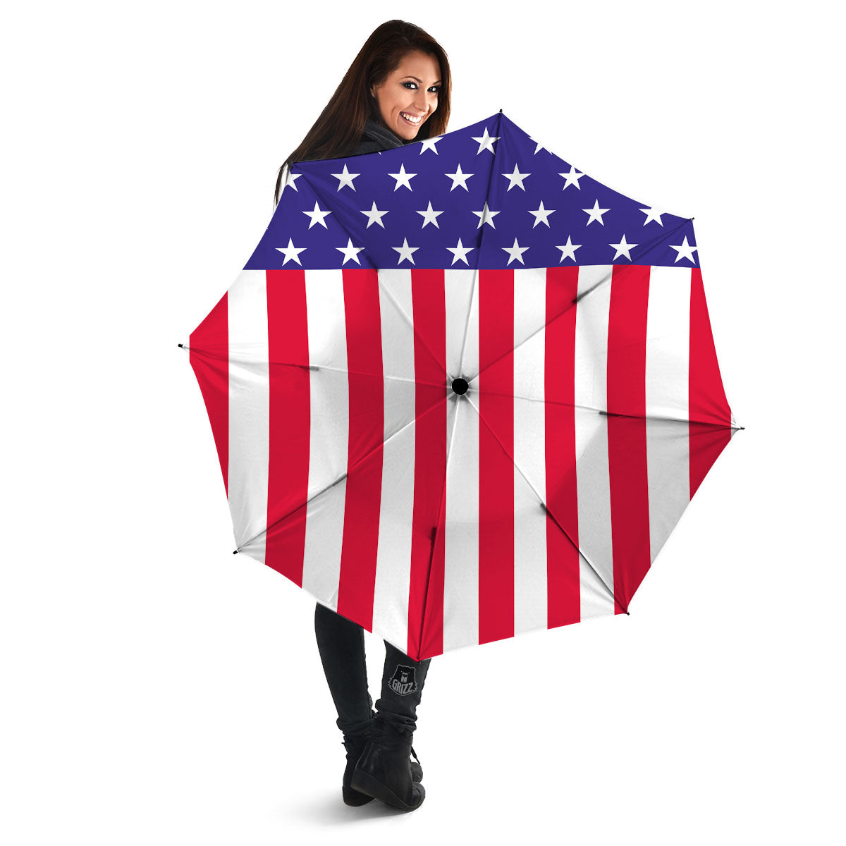 American Military Flag Print Umbrella-grizzshop