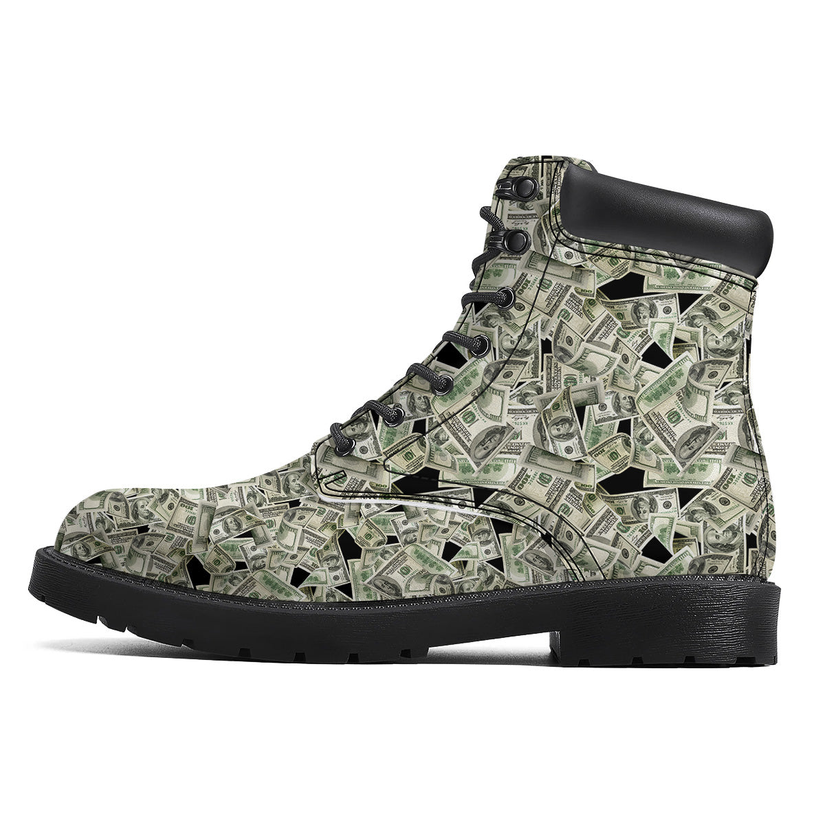 American Money US Dollars Print Pattern Boots-grizzshop