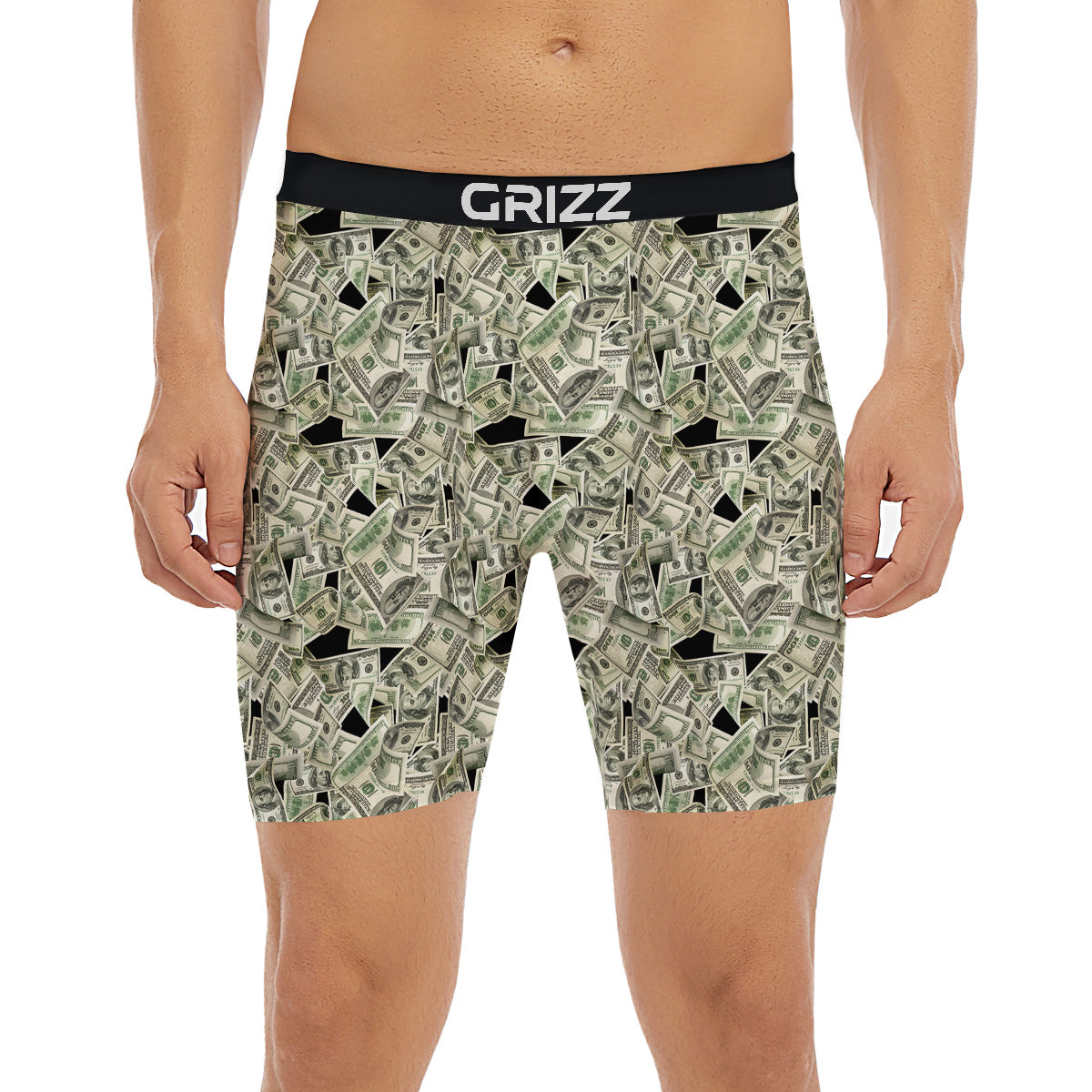 American Money US Dollars Print Pattern Boxer Briefs-grizzshop