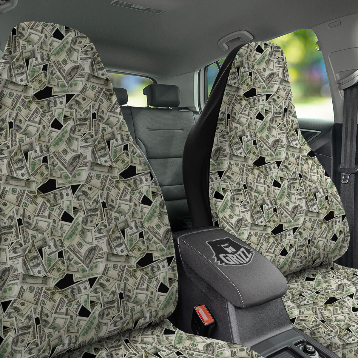 American Money US Dollars Print Pattern Car Seat Covers-grizzshop