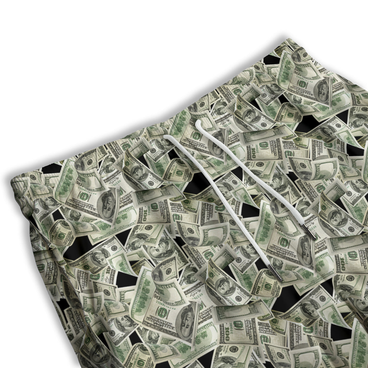 American Money US Dollars Print Pattern Men's Athletic Shorts
