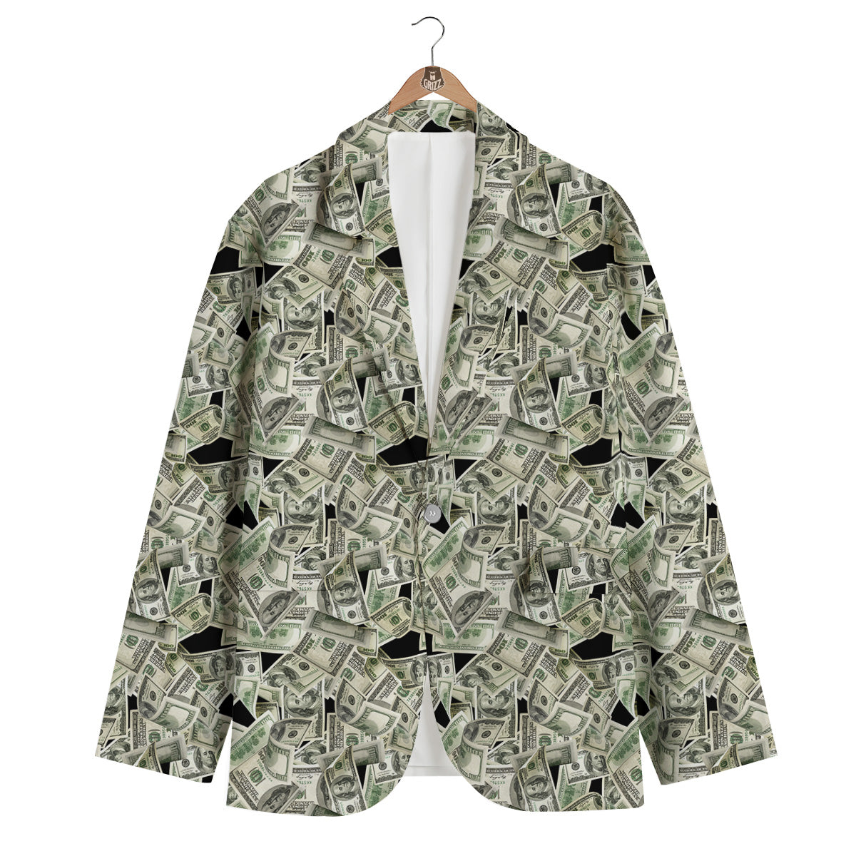 American Money US Dollars Print Pattern Men's Blazer-grizzshop