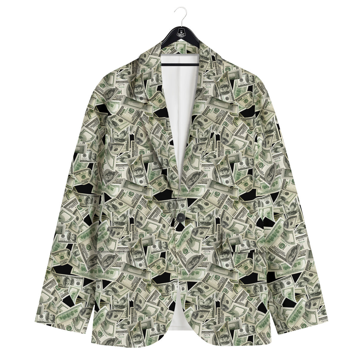 American Money US Dollars Print Pattern Men's Sport Coat-grizzshop