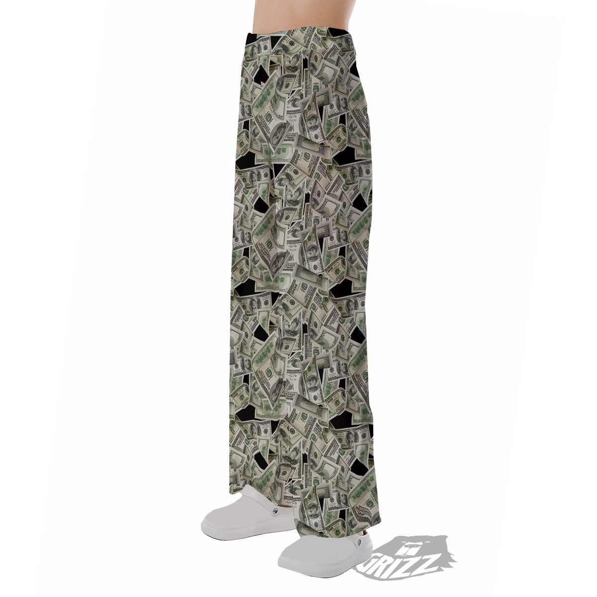 American Money US Dollars Print Pattern Pajama Pants-grizzshop