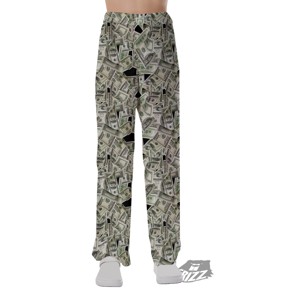 American Money US Dollars Print Pattern Pajama Pants-grizzshop