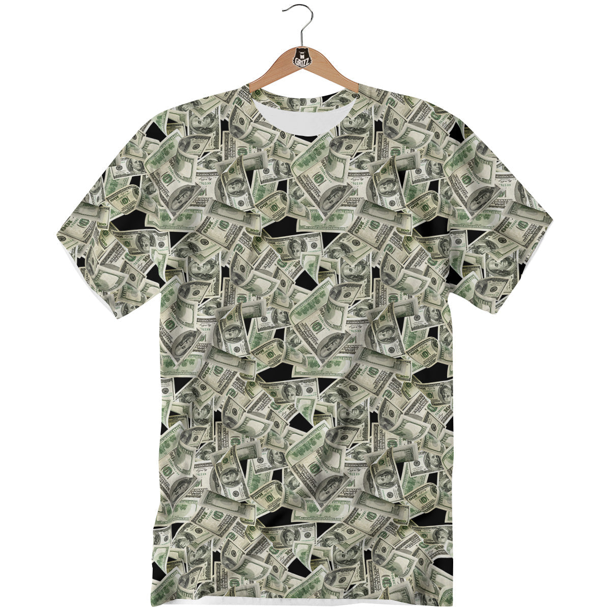 American Money US Dollars Print Pattern T-Shirt-grizzshop