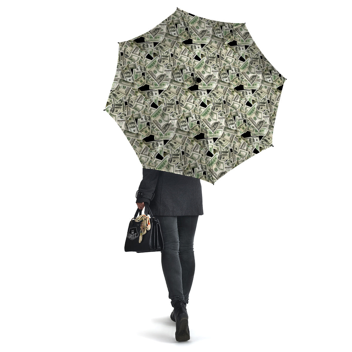 American Money US Dollars Print Pattern Umbrella-grizzshop