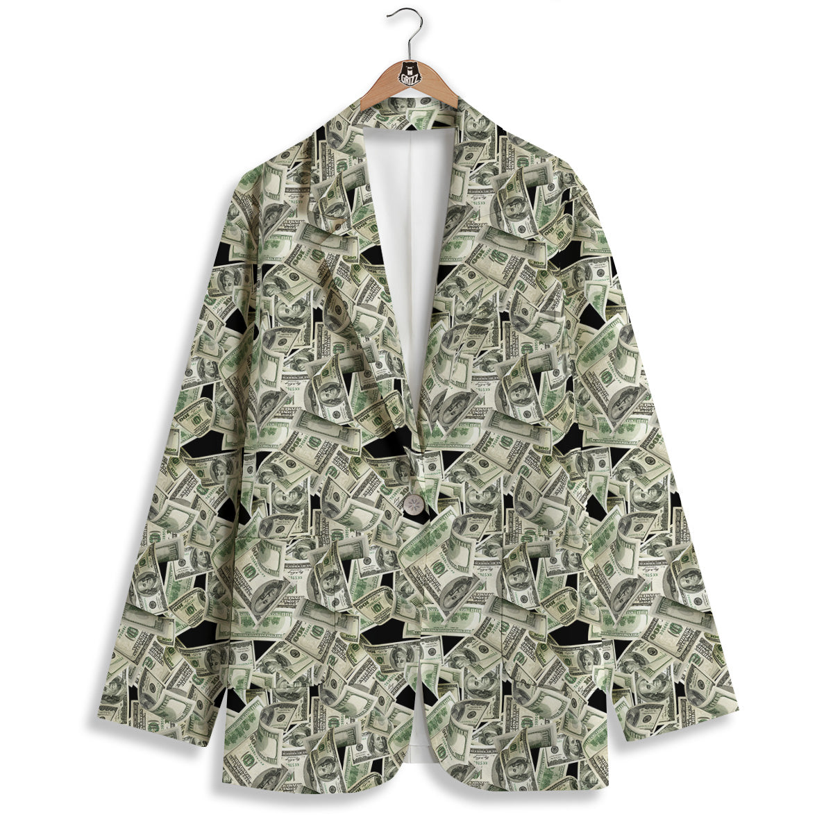 American Money US Dollars Print Pattern Women's Blazer-grizzshop