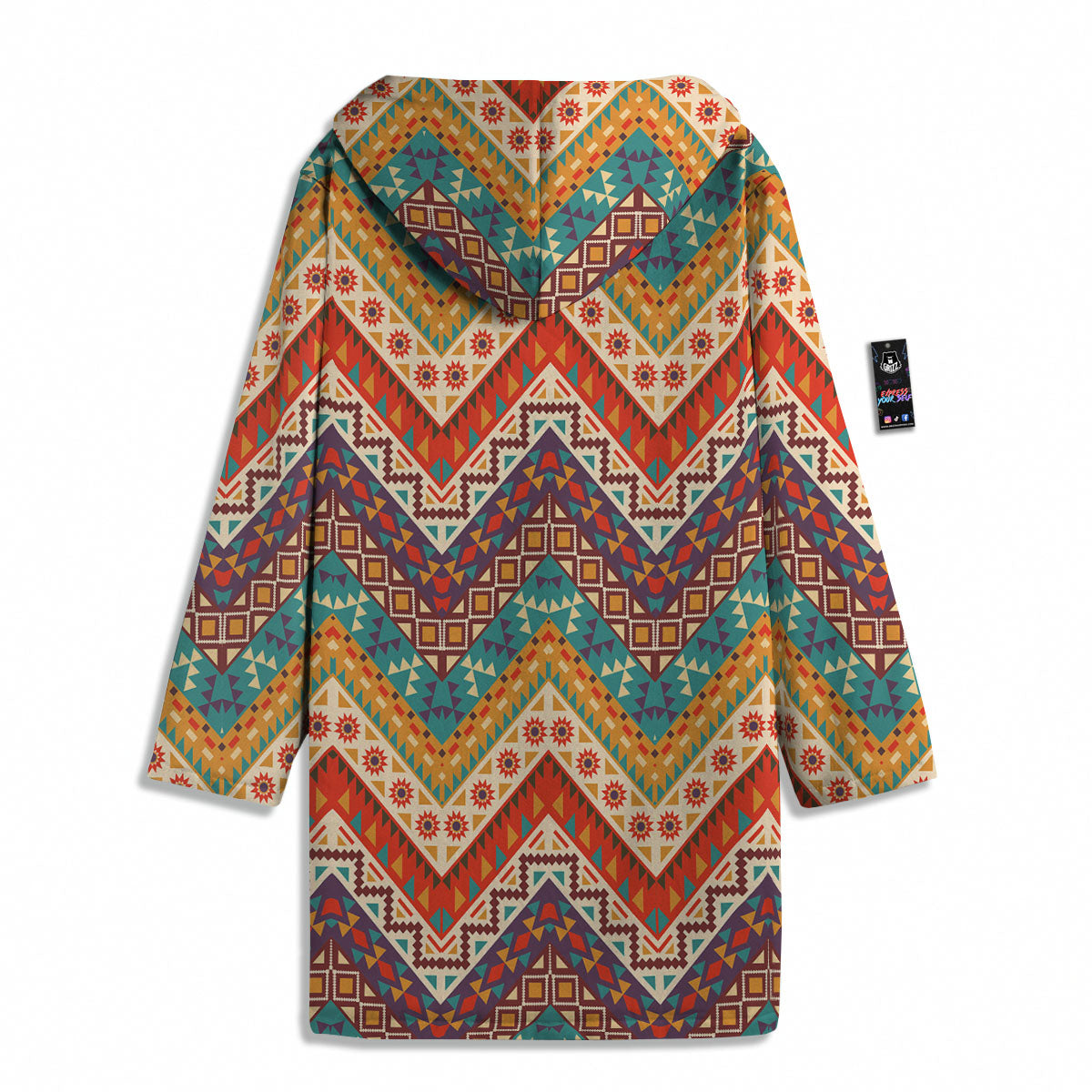 American Native Tribal Chevron Print Men's Windbreaker Jacket-grizzshop