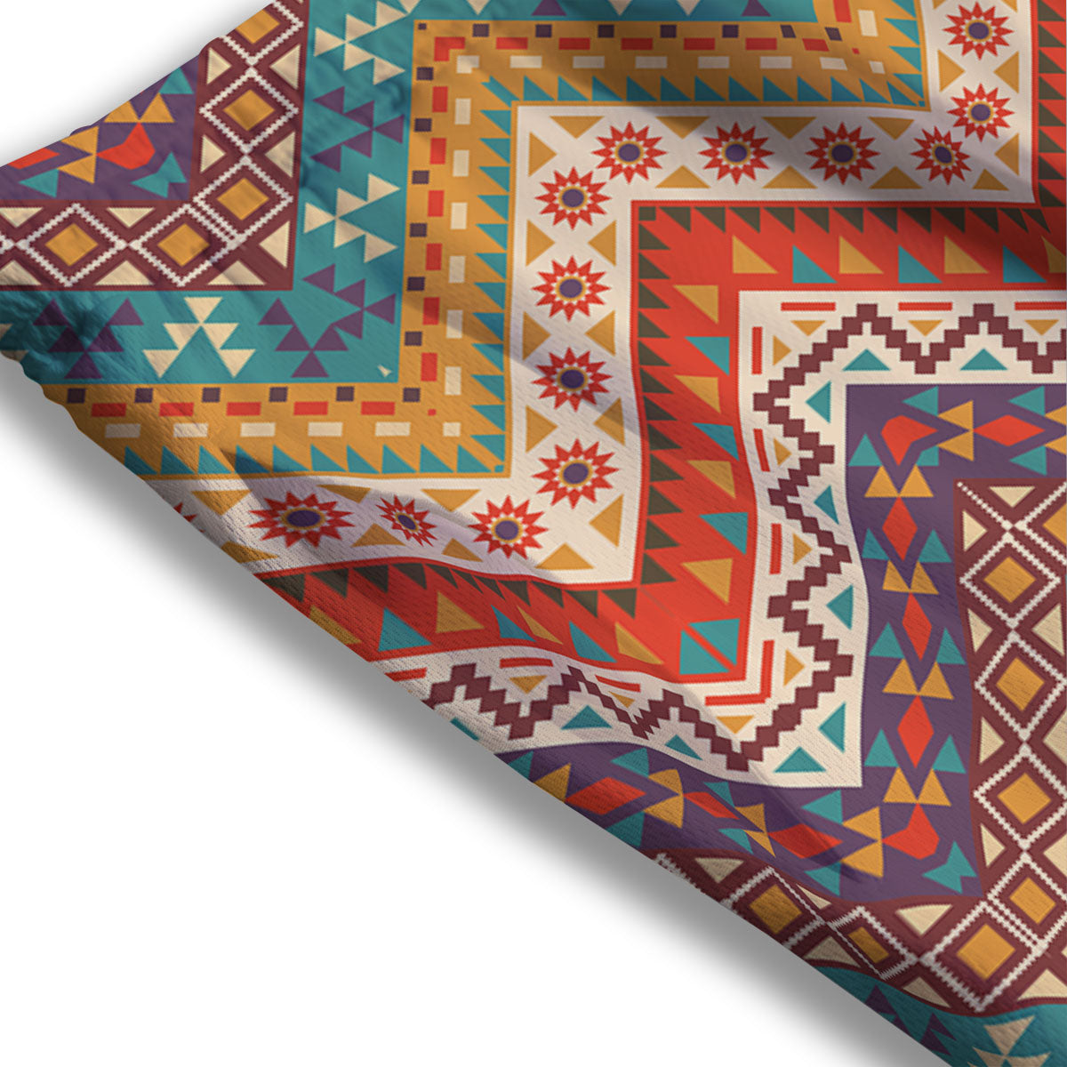 American Native Tribal Chevron Print Mesh Shorts
