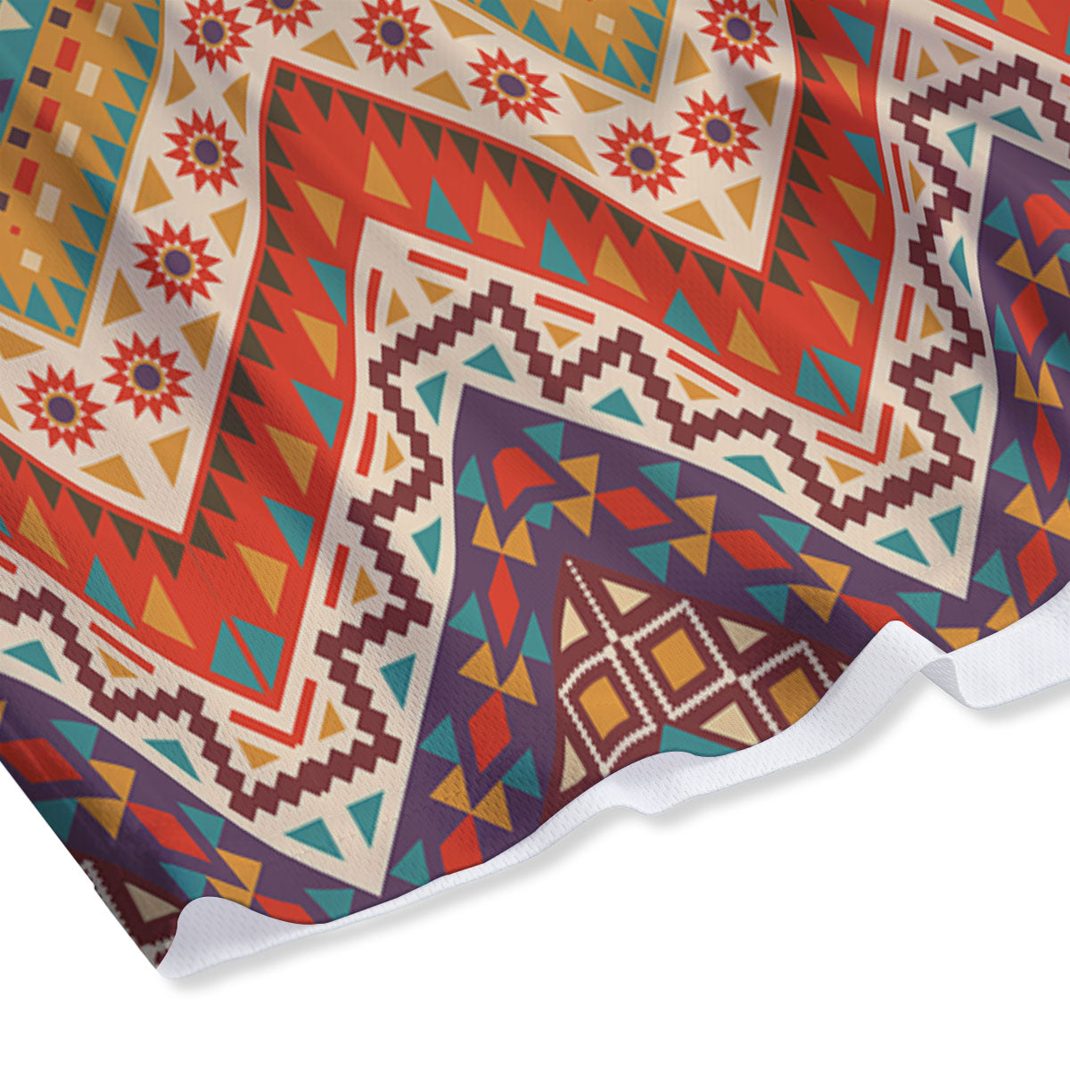 American Native Tribal Chevron Print Mesh Shorts