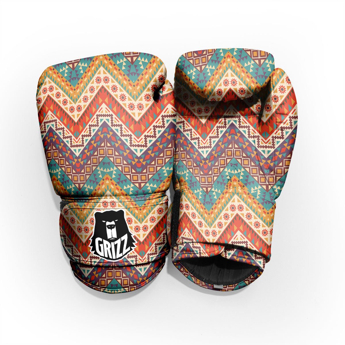 American Native Tribal Chevron Print Pro Boxing Glove