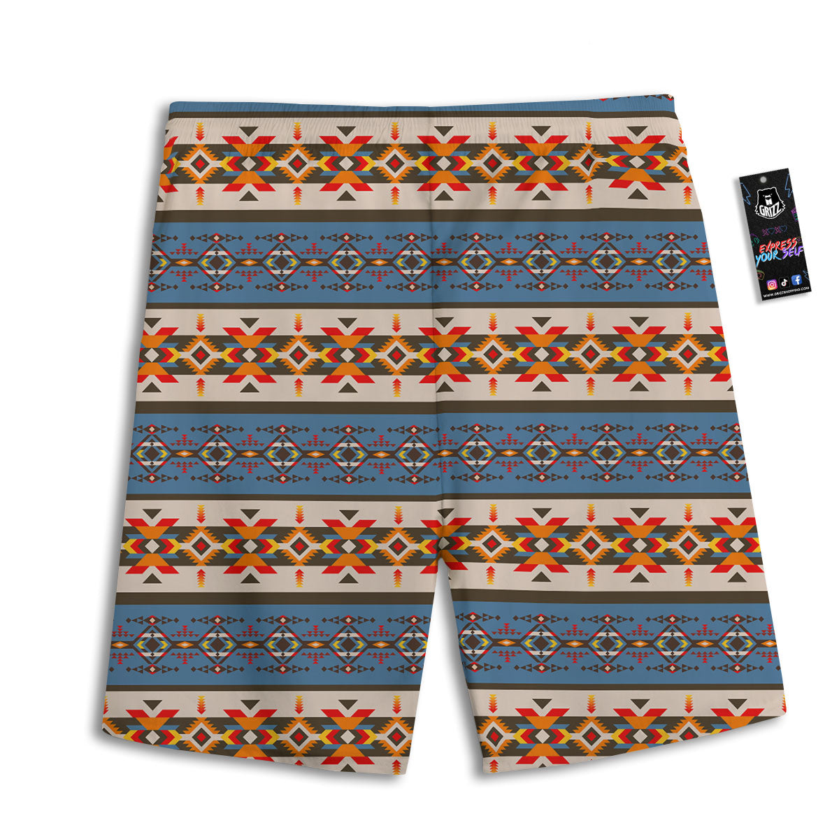 American Native Tribal Navajo Print Men's Athletic Shorts