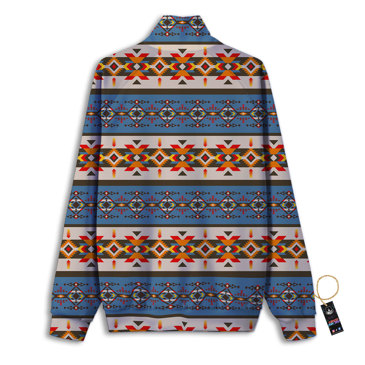 American Native Tribal Navajo Print Track Jacket-grizzshop