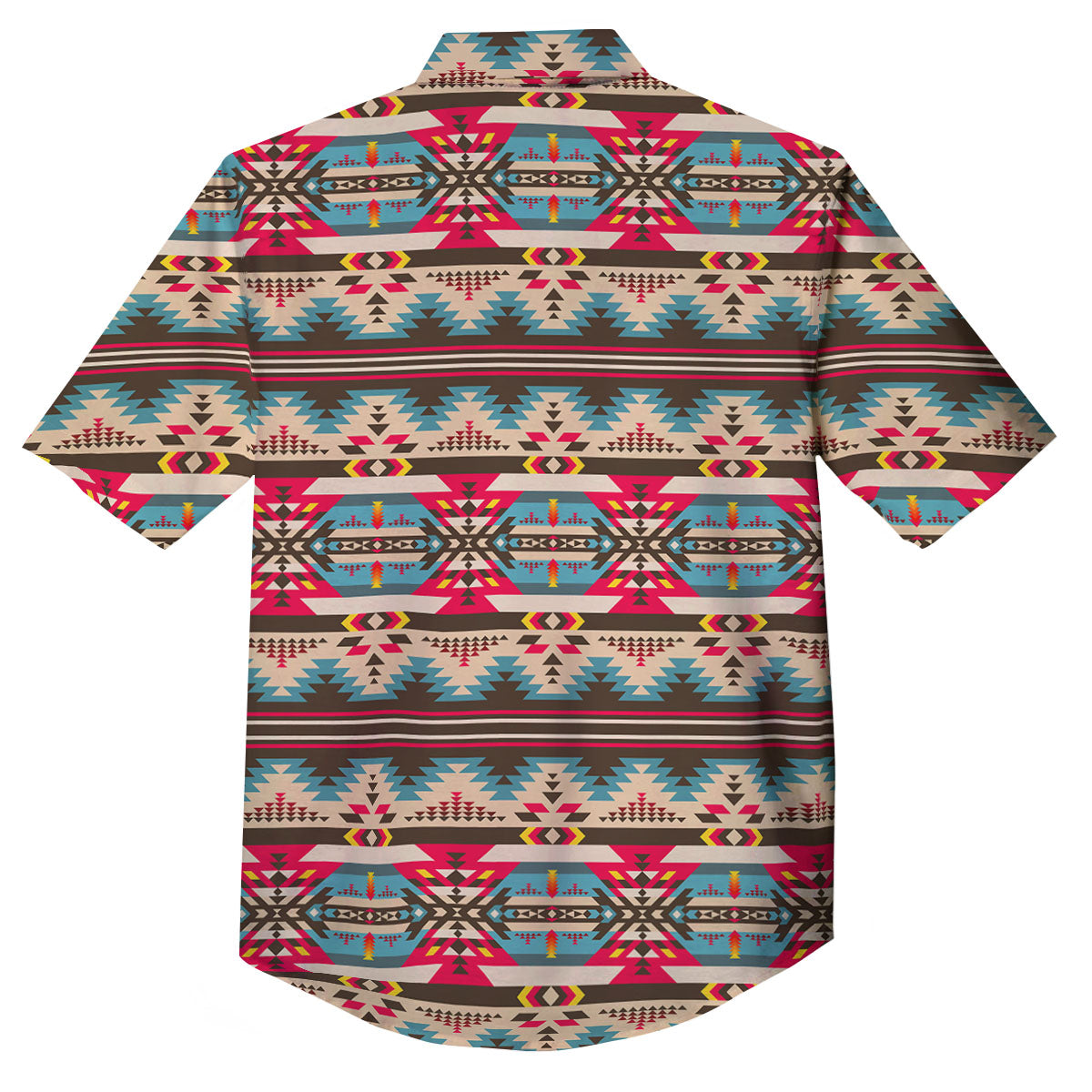 American Native Tribal Print Pattern Button Up Shirt-grizzshop