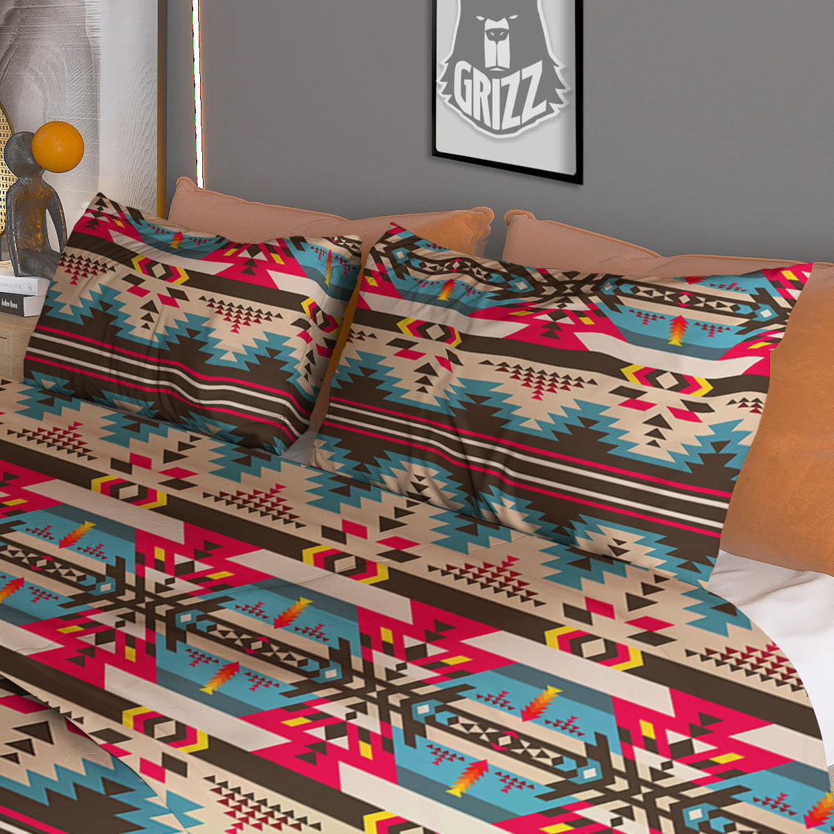 American Native Tribal Print Pattern Duvet Cover Bedding Set