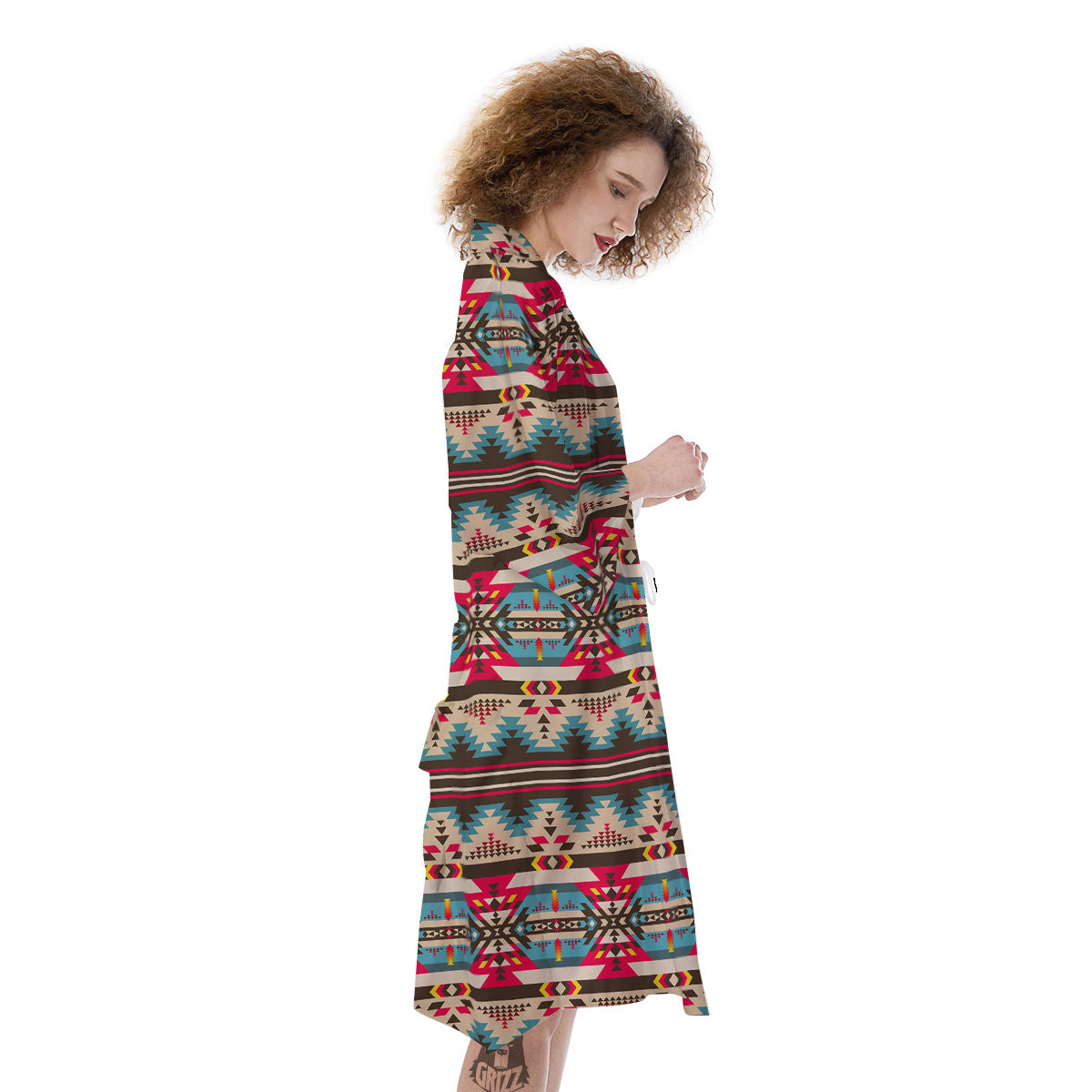 American Native Tribal Print Pattern Kimono-grizzshop