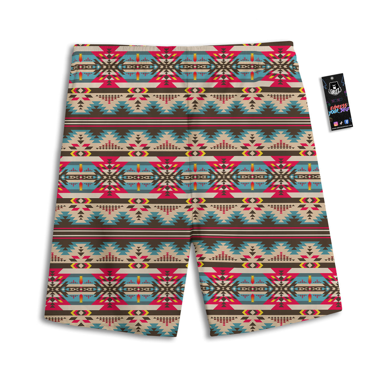 American Native Tribal Print Pattern Men's Athletic Shorts