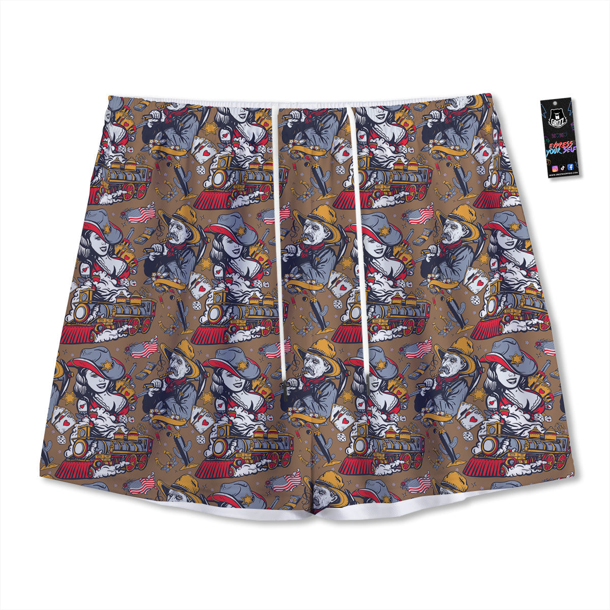 Breaking Wall Golf Ball Print Mesh Shorts
